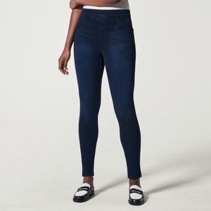 SPANX Jean-ish® Ankle Leggings Skinny Blue Denim Stretch Pull-on Women’s Size S
